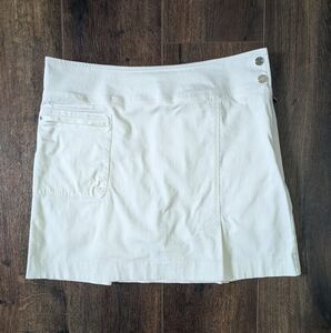 Ralph Lauren Golf Skort 8 Tennis White Preppy Activewear Stretch Pockets Pleated